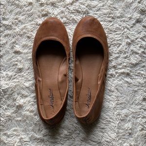 Lucky Brand Brown Leather Slip-On Flats